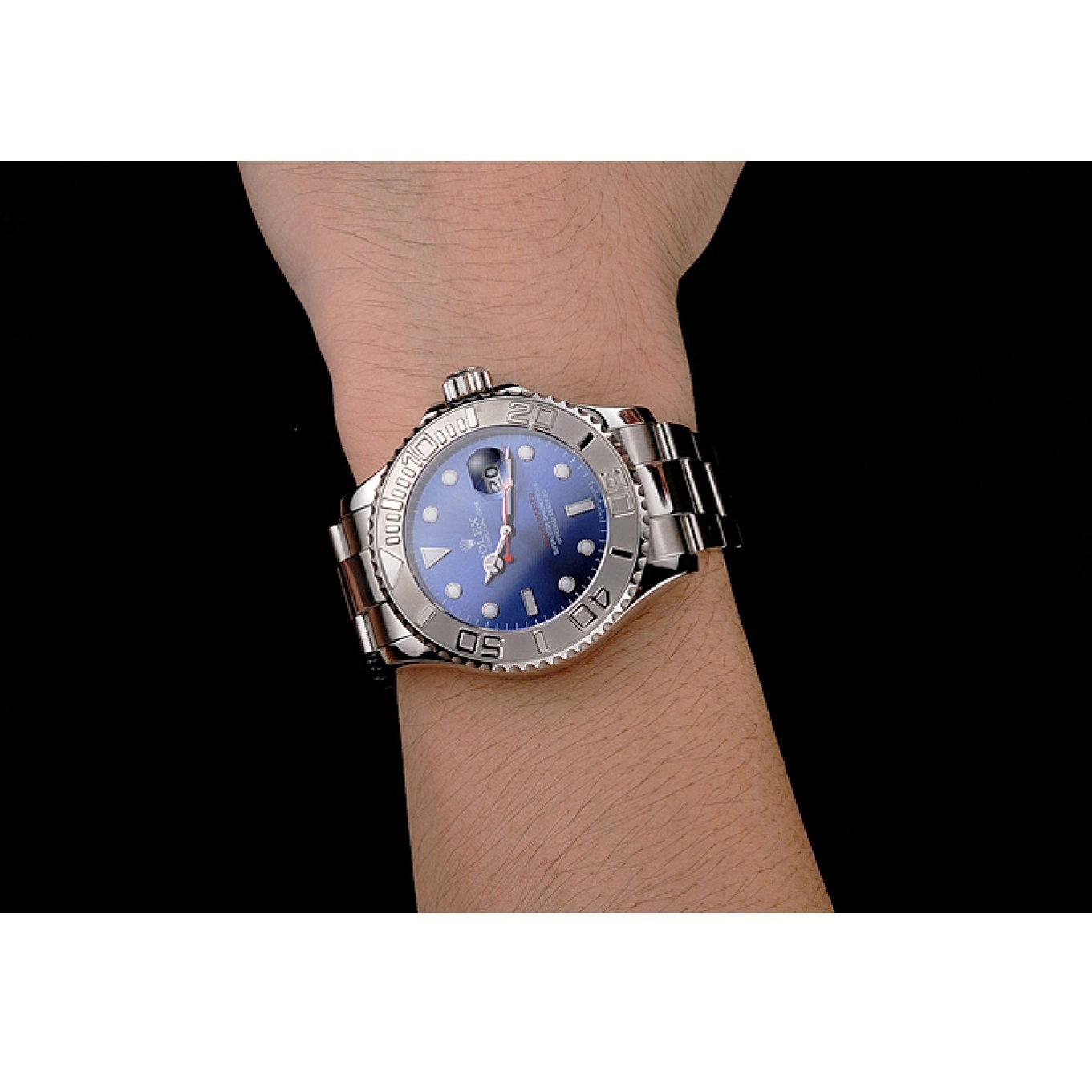 Good copy rolex watches Dial Blue Rolex Yacht-Master Case Stainless Bracelet And Steel 0514